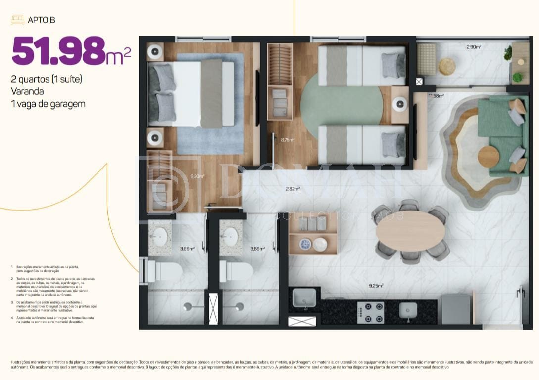 Foto 10 do imóvel Apartamento de 2 quartos à venda no Cambeba